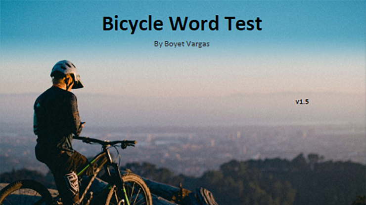 Bicycle Word Test by Boyet Vargas - ebook