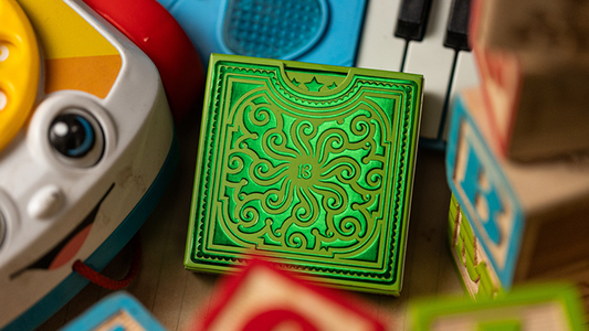 Alphabet Blocks (Green) Playing Cards by Kings Wild Project