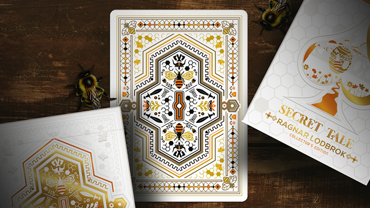 Secret Tale Ragnar White Bee Collector's Playing Cards