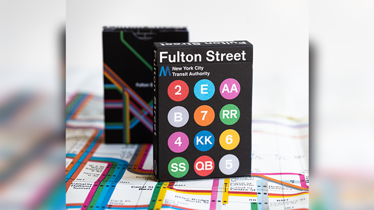 BLACK EDITION FULTON STREET MTA PLAYING CARDS (1972 VIGNELLI MAP EDITION)