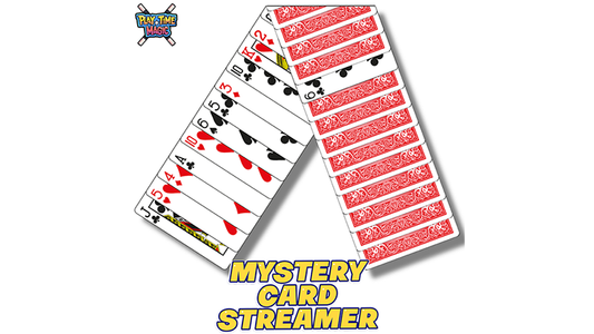 Mystery Card Streamer (Red 6 of Clubs) by PlayTime Magic DEFMA