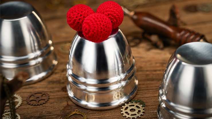 Aluminum Alloy Cups and Balls Set by TCC Magic