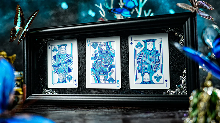 Prism Blue Morpho Playing Cards by TCC Fashion