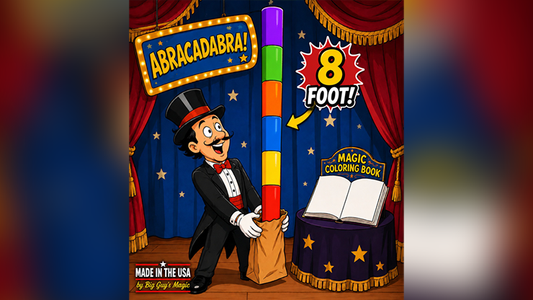 8 Foot Appearing Multi-Color Pole by Big Guy's Magic - Coloring Book Kicker Finale