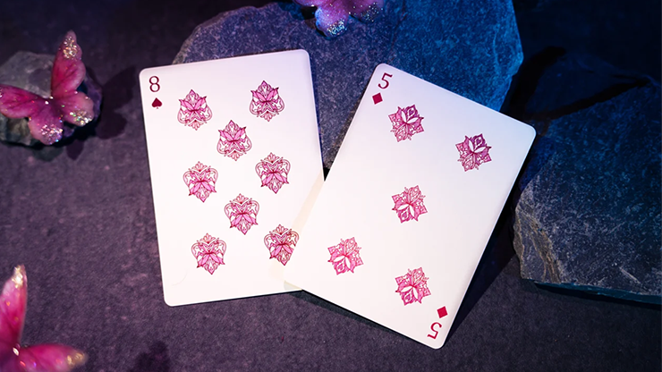 Morpho V2 (Pearl / Pink) Playing Cards by TCC Fashion