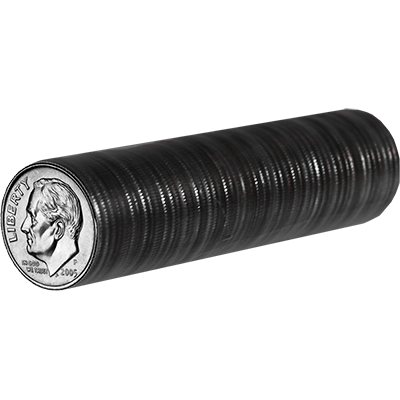 U.S. Dimes, ungimmicked roll of 50 coins