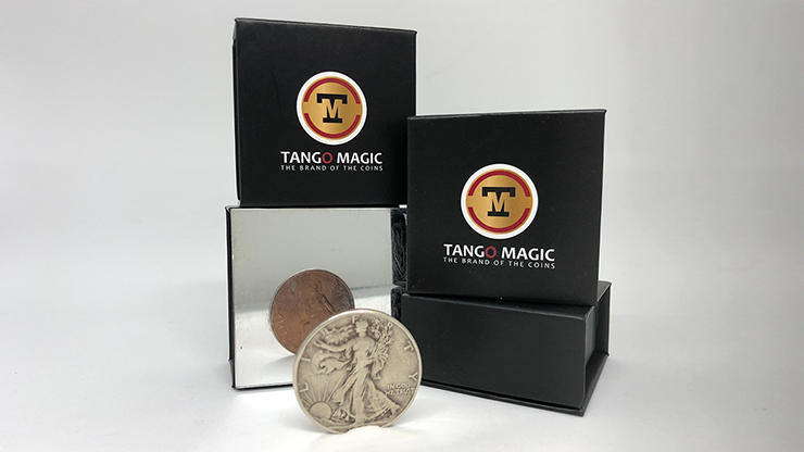 Tango Silver Line Copper and Silver Walking Liberty/English Penny (w/DVD) (D0120) by Tango - Trick