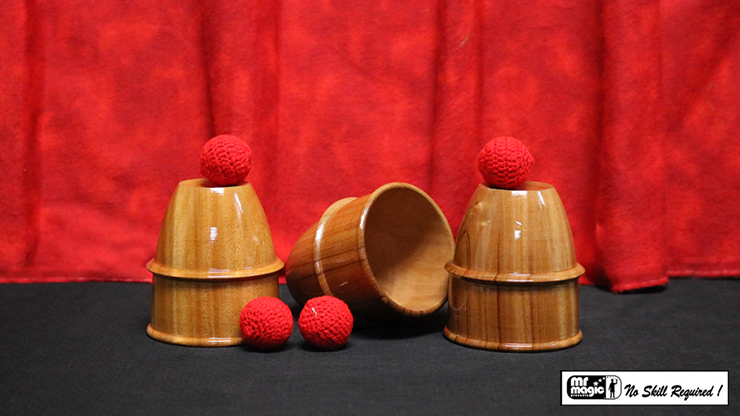 Cups and Balls (Wooden) by Mr. Magic - Trick