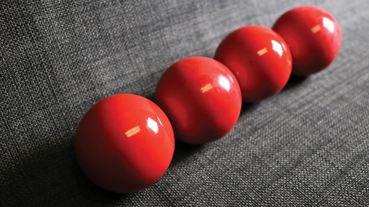 Wooden Billiard Balls (1.75" Red) by Classic Collections - Trick