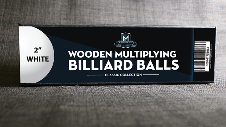 Wooden Billiard Balls (2" White) by Classic Collections - Trick