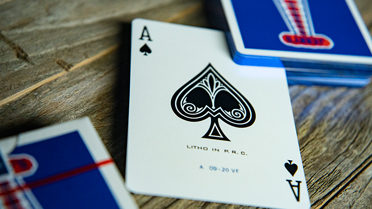 Gilded Vintage Feel Jerry's Nuggets (Blue) Playing Cards