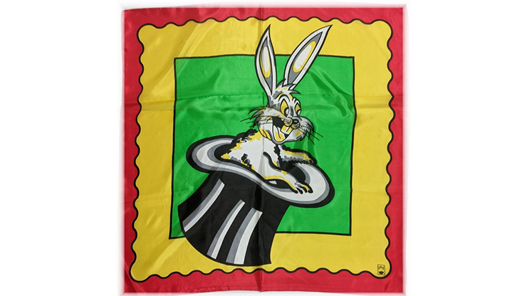 Rice Picture Silk 27" (Rabbit in Hat) by Silk King Studios - Trick
