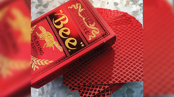 Bee Red MetalLuxe Playing Cards by US Playing Card