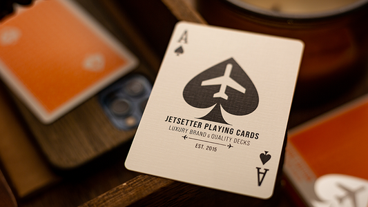 Lounge Edition in Hangar (Orange) with Limited Back by Jetsetter Playing Cards