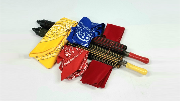 Umbrella From Bandana Set (random color for umbrella) by JL Magic - Trick