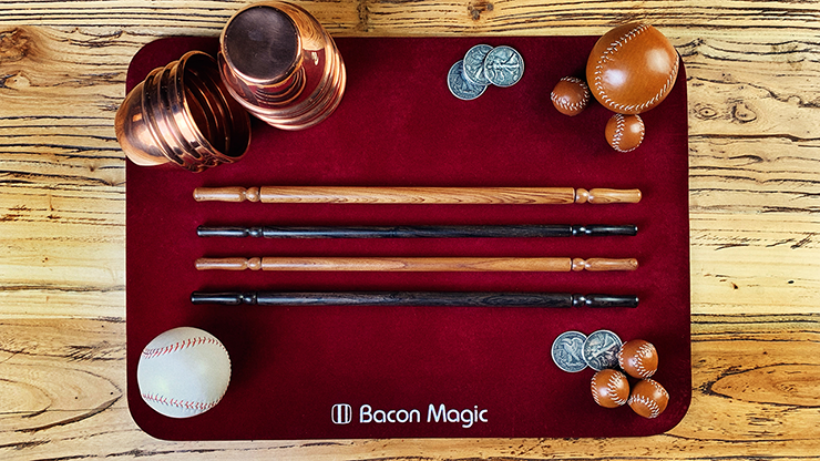 Wooden wand PRO (Bold Black) by Harry He & Bacon Magic - Trick