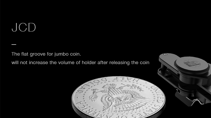 Hanson Chien Presents JCD (Jumbo Coin Dropper) by Ochiu Studio (Black Holder Series) - Trick