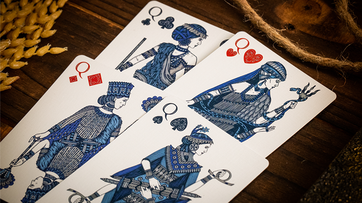 Babylon (Cerulean Blue) Playing Cards by Riffle Shuffle