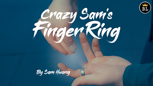 Hanson Chien Presents Crazy Sam's Finger Ring BLACK / MEDIUM (Gimmick and Online Instructions) by Sam Huang - Trick