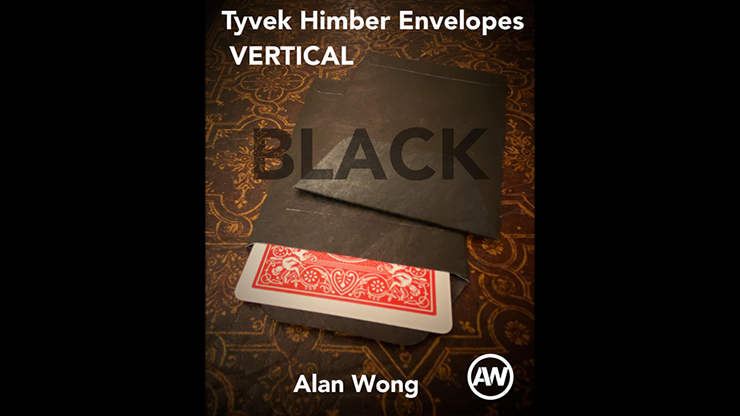 Tyvek VERTICAL Himber Envelopes BLACK (10 pk.) by Alan Wong - Trick