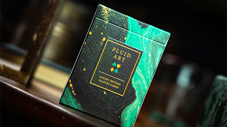 Fluid Art Green (Luxury Edition) Playing Cards