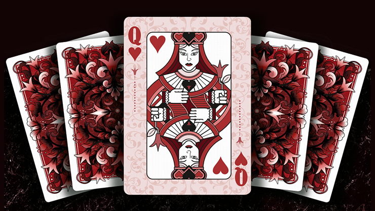 Grand Tulip Red Gilded Playing Cards