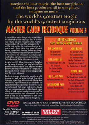 World's Greatest Magic: Master Card Technique Volume 3 - DVD